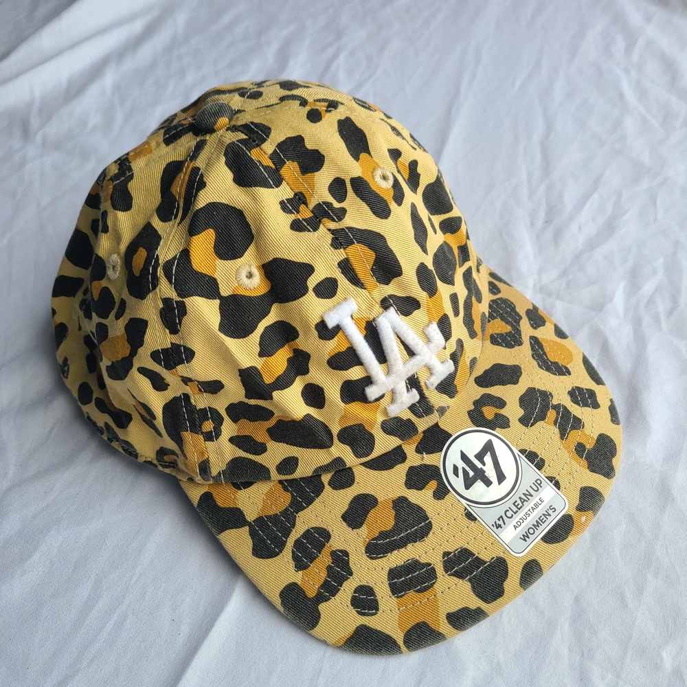 47 Brand Women's Leopard Print Hat LA Dodgers MLB Genuine Merchandise